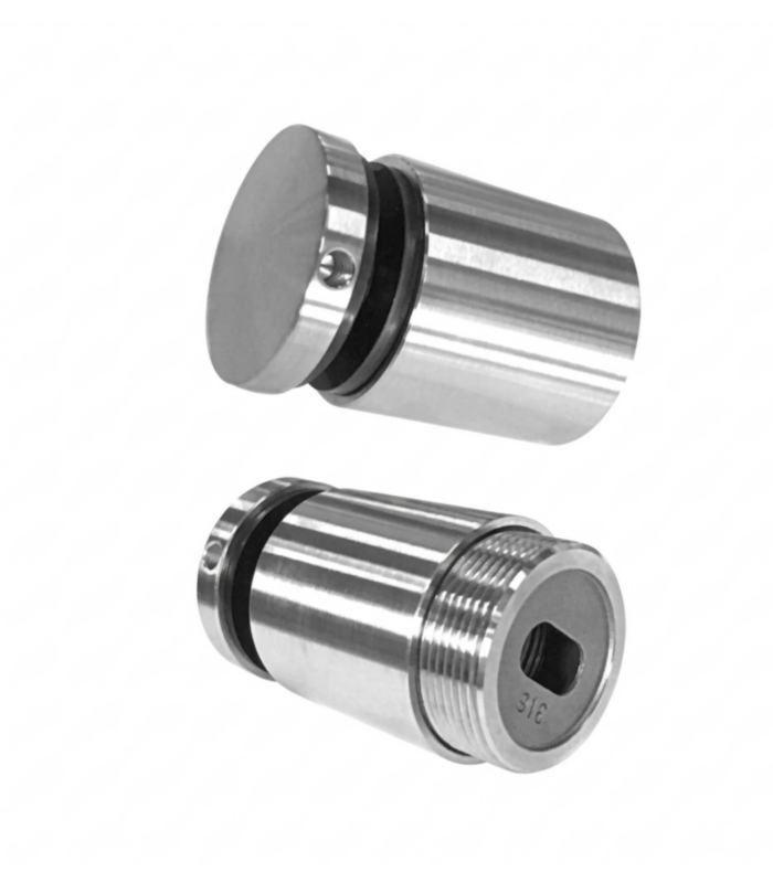 Soporte vidrio pared regulable
